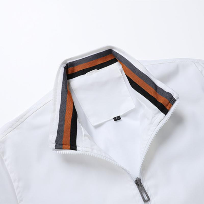 Veste décontractée pour hommes, veste de sport de printemps et d'automne, couleur unie, style masculin