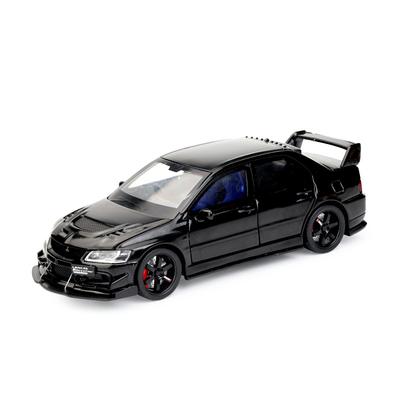Modèle de voiture moulé sous pression en alliage métallique Mitsubishi Lancer Evolution Super Sports Racing 1/32 Son & Lumière Objets de collection Hobby Cadeau