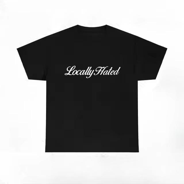 Locally Hated Printed Harajuku Letter Print TShirt Streetwear Unisexs Clothing Shortsleeved 2026 Summer New TShirt