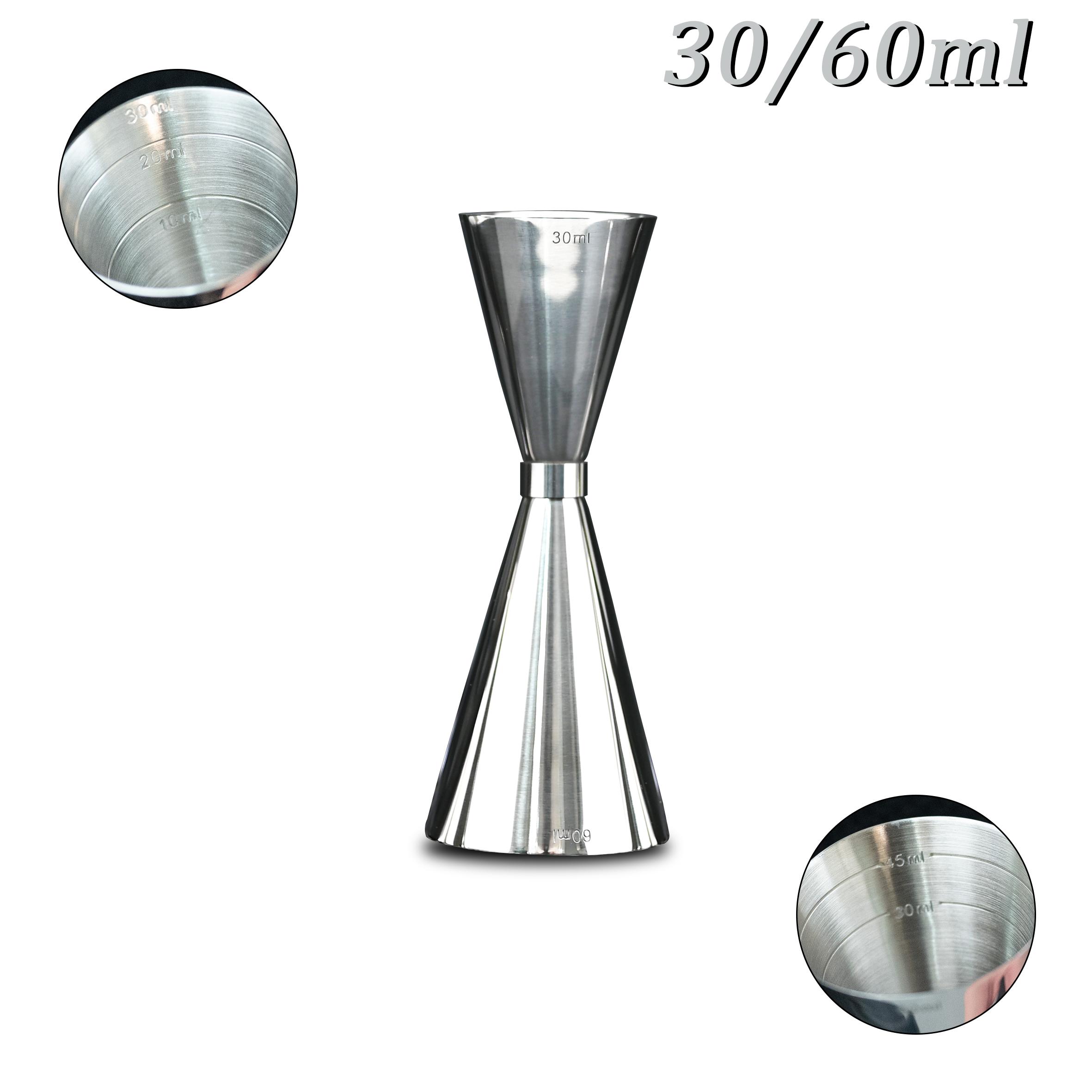 

Silver Ring Stainless Steel Cocktail Double Jigger Bar Spirit Measuring Cup For Home Bar Party Club Accessories Barware Tools