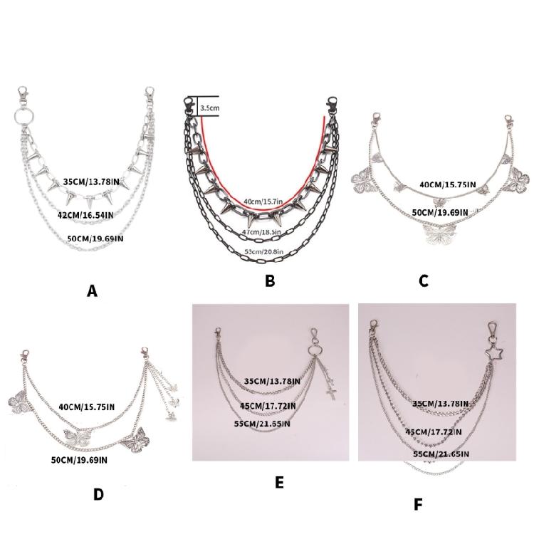 Long Metal Waist Chain Gothicism Waist Belt Punk Hook Trousers Pant Waist Link for Fashion Enthusiasts