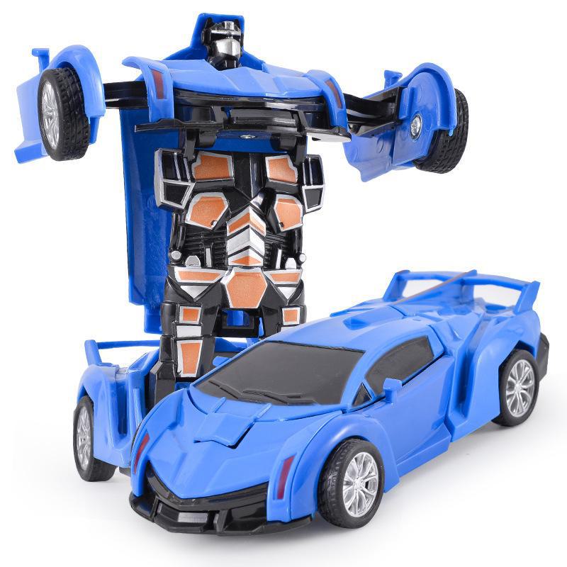Popular Children's Deformed Toy Robot and Car Set for Educational Play At Street Markets and Night Stalls.