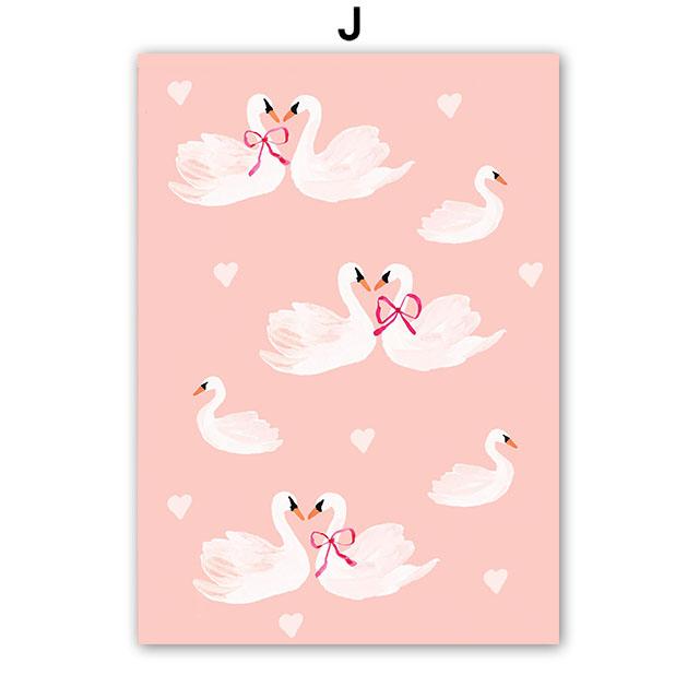 Boho Abstract Vase Flowers Coffee Illustration Wall Art Canvas Painting Animal Poster And Prints Pictures For Living Room Decor