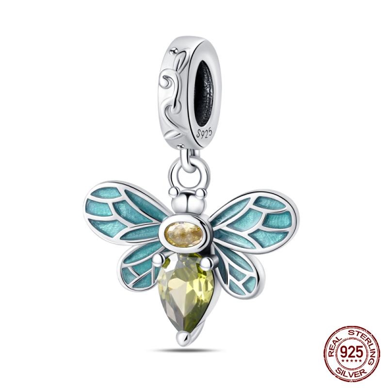 Copper Tree Of Life Four-Leaf Clover Green Series Charms Beads Fit Qikaola Original Bracelet Diy Jewelry Making