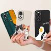 Für Honor 50 Pro Hülle RNA-AN00 Niedliche Katze Mode Cartoon Abdeckung Stoßfest Weiches TPU Handyhülle Für Honor 50 Honor50 Pro Funda Taschen