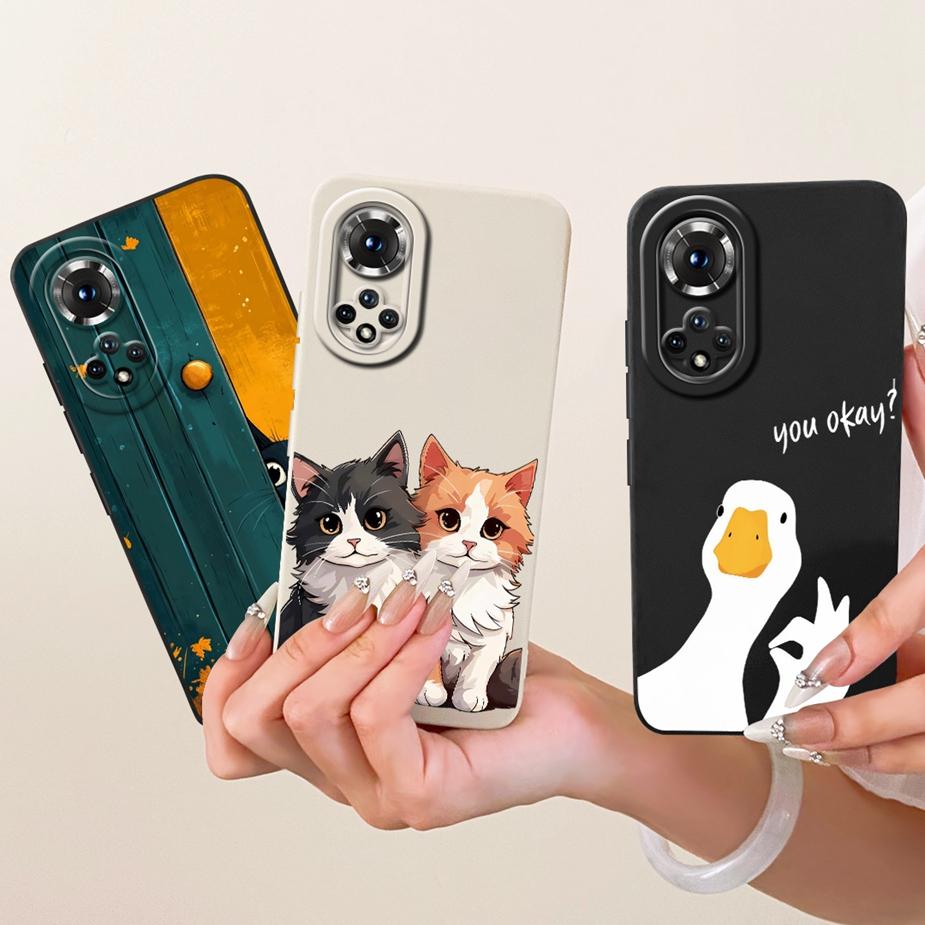 Für Honor 50 Pro Hülle RNA-AN00 Niedliche Katze Mode Cartoon Abdeckung Stoßfest Weiches TPU Handyhülle Für Honor 50 Honor50 Pro Funda Taschen