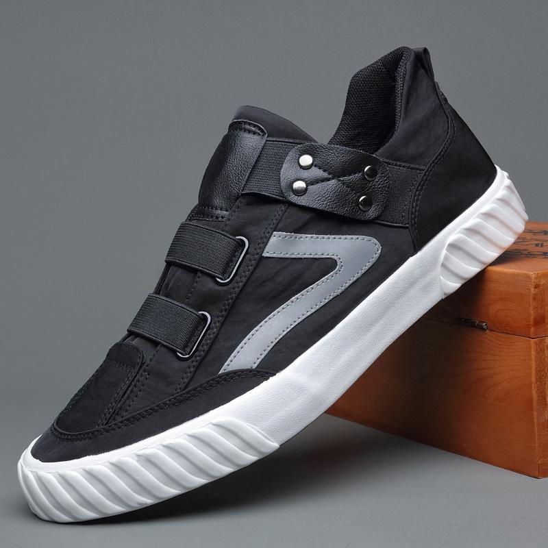 Mens High-top Canvas Shoes Men 2025 New Spring Autumn Top Fashion Sneakers Lace-up High Style Solid Colors Man Black Shoes665