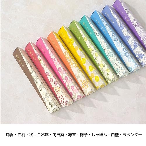 Conjunto de Presente Kameyama Wayuu Iroha Conjunto de 10 Peças de Incensos