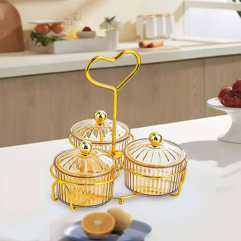 Trockenfrüchte-Tablett, Servierschalen und Griff, Gewürztablett, Dessert-Trennplatte für Kekse, Party, Nüsse, Küche, Vorspeise