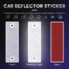 Swpeet 20Pcs Universal White Plastic Rectangular Stick-on Car Reflector Sticker, Door Reflectors Interior White Compatible Warning Plate Adhesive