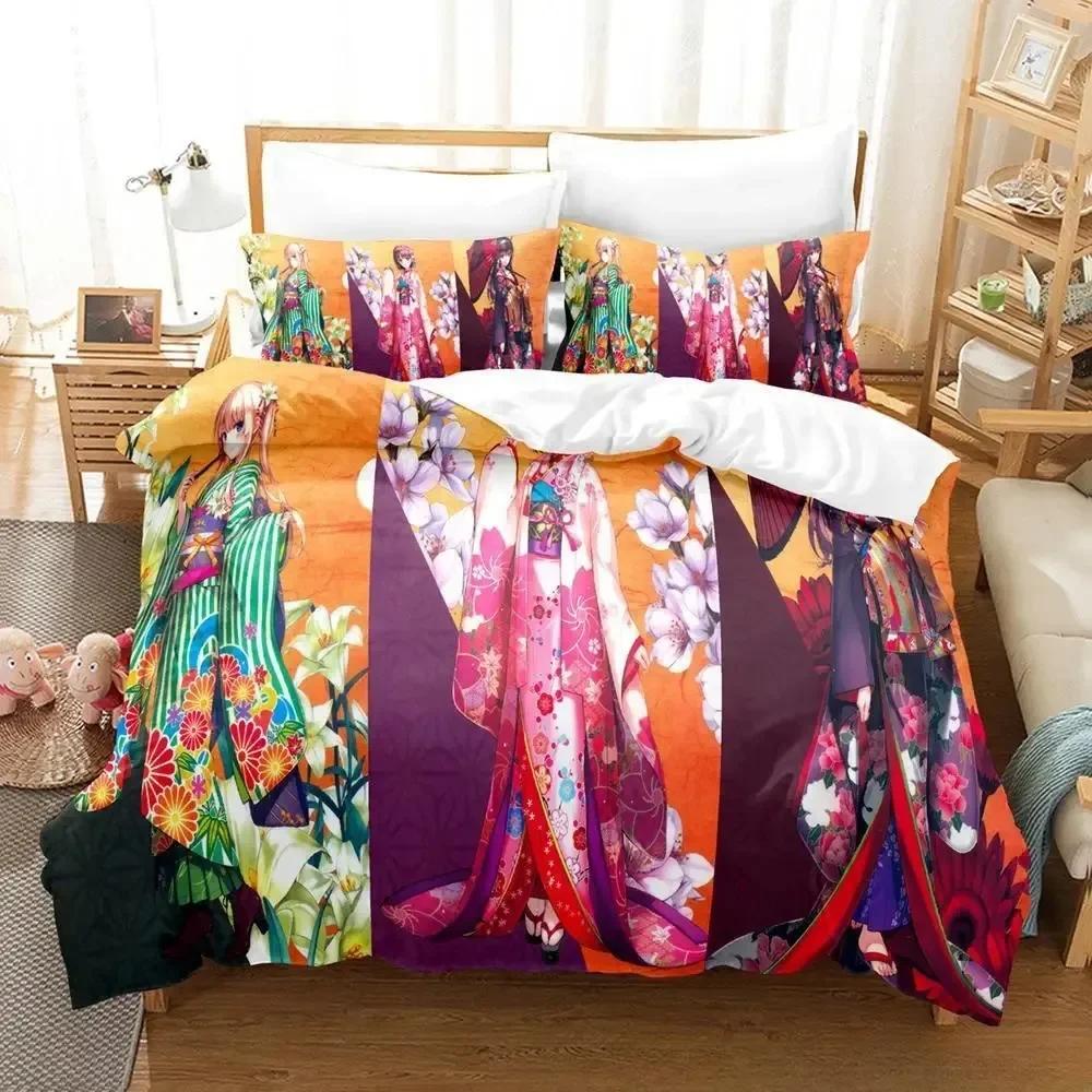 Saekano How To Raise A Boring Girlfriend Beding Set Printed Bed Linen Set With Pilowcase Bed Soft Duvet Cover Soft Quen Super King-Sized Dimensionsd