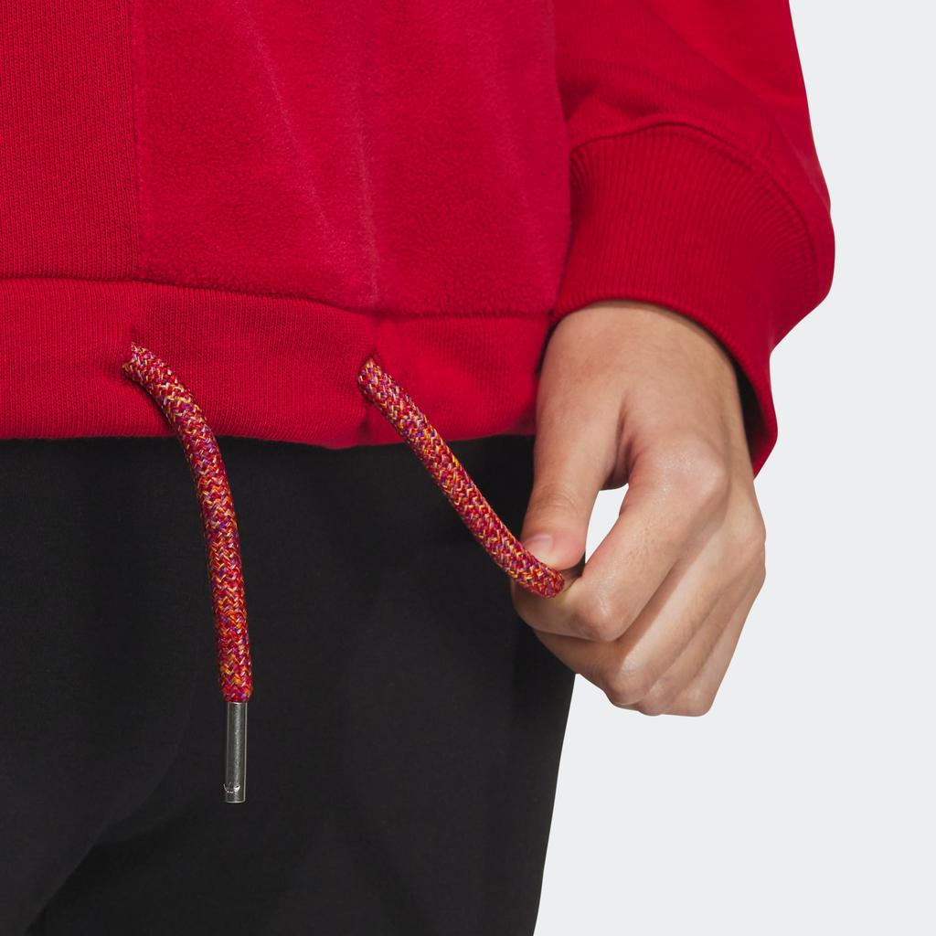 Adidas Originální mikina s kulatým výstřihem a potiskem loga Trefoil Dámské topy Vítězná červená HY7264