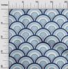 oneOone Cotton Flex Dusty Blue Fabric Asian Japanese Diy Clothing Quilting Fabric Print Fabric By Yard 40 Inch