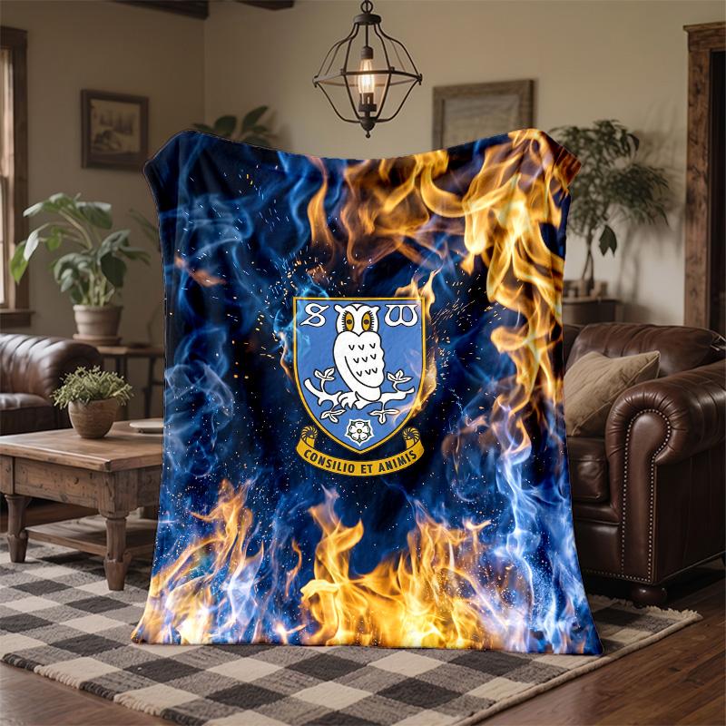 Sheffield Wednesday Football Print Flannel Blanket Soft Warm Sofa Bed Throw Blanket For Home Office Bedroom