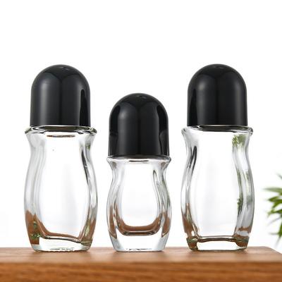 Glass Empty Roller Bottles with Plastic Roller Ball, Deodorant Roll On Bottles Containers Leak Proof Massage Roller Ball Bottles