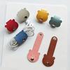 Portable Leather Cable Ties Elastic Tie Soft Cable Organizer Reusable Cute Cable Straps Data Cable Storage