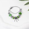 1pcs Bracelet For Men And Women Vintage Style Flowers Tree Of Life Feather Tassel Crystal Green System Beads Jewelry