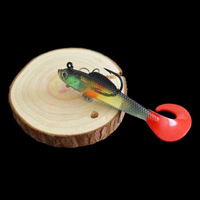 Soft Bait Fishing Lures Artificial Sinking Swimbait Paddle Tail Jig Head Fishing Tackle Goods For Sea Bass