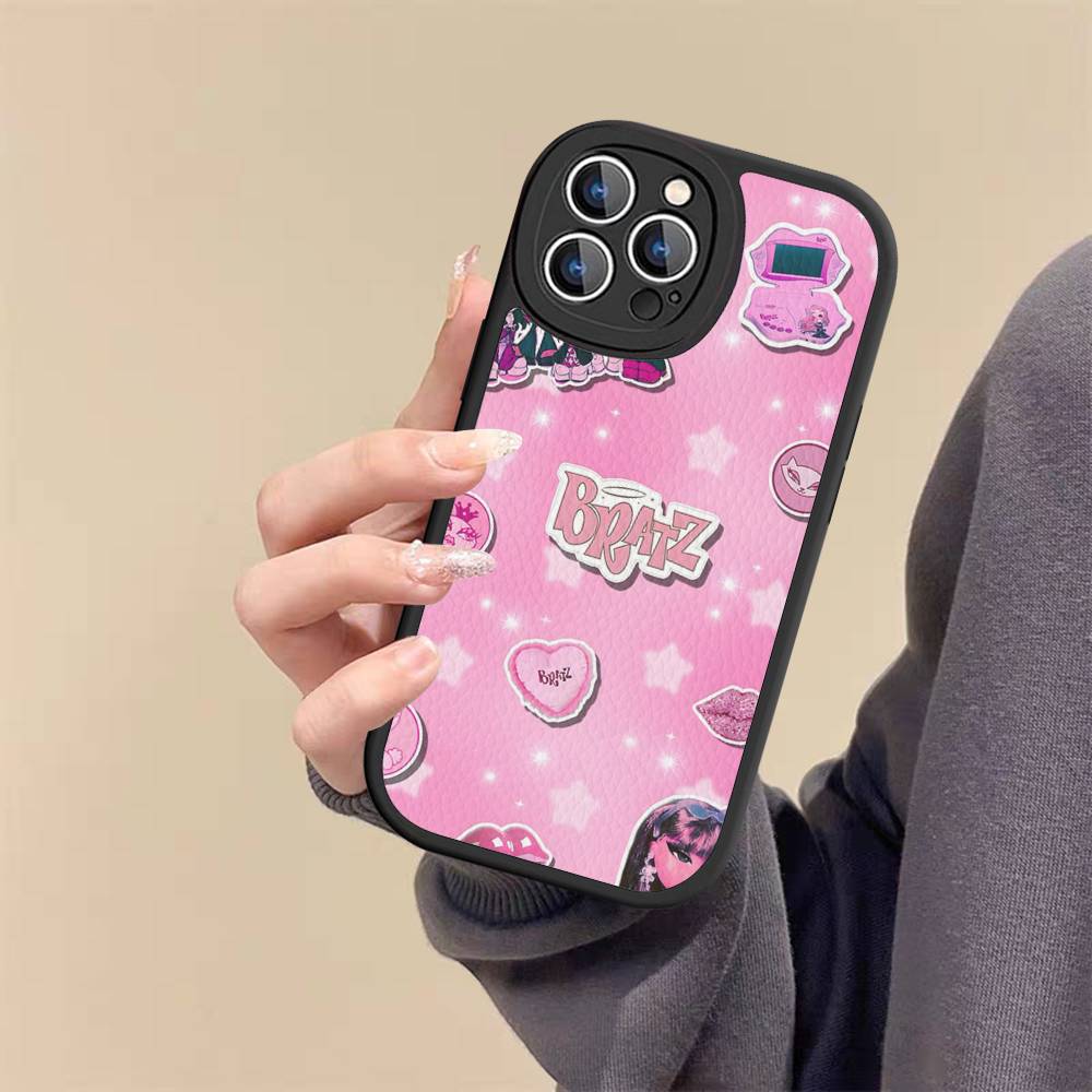 F-Fashion B-Bratz D-Doll Leather Phone Case For IPhone 16 15 14 17 Pro Max 11 12 Mini Plus Soft Shell