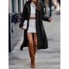 Winter Long Oversized Shaggy Warm Thick Fluffy Faux Fur Coat Women Sashes Lapel Stylish Korean Fashion