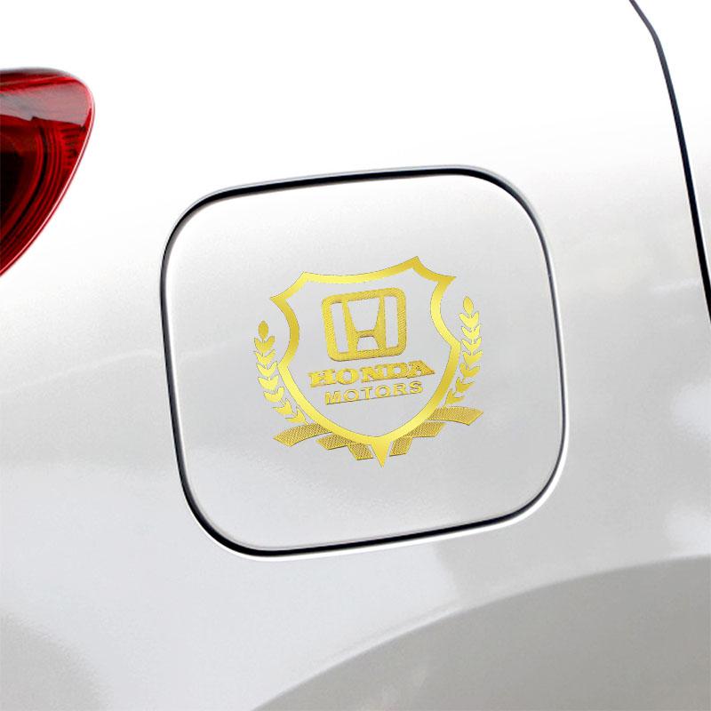 Car Badge Body Side Metal 3D Emblem Ears of Wheat Sticker Decal Auto Exterior Accessories For Honda Fit Mugen Insight Type VTEC Vezel Fit XRV CRV HRV