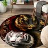 Two Tigers Round Rug Floor Mat Door Mat Entrance Mat for Home Decoration  Living Room Decoration