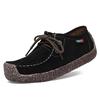 Slip-on Women Genuine Leather Loafers Casual Walking Shoes Elastic Ladies Working Driving Shoes Mother Shoes
