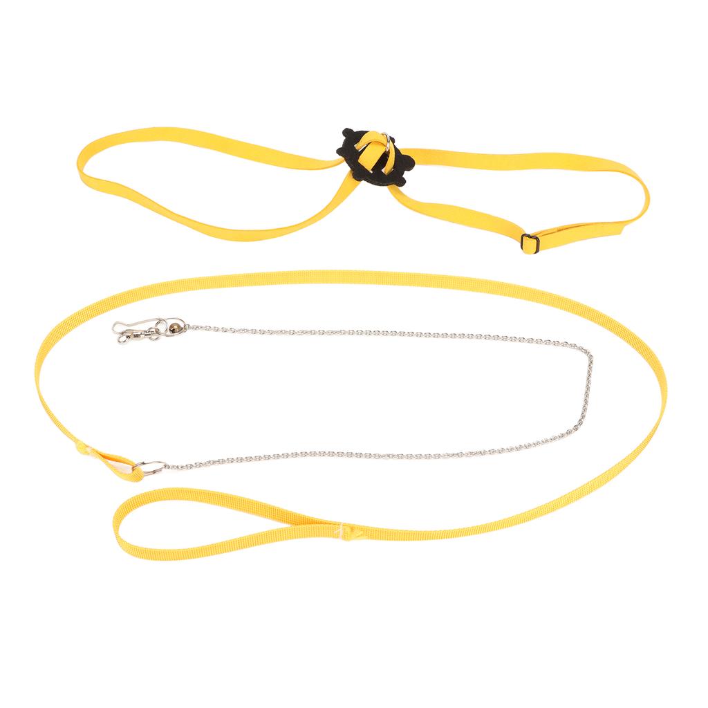 Schildkröten Geschirr Leine Verstellbar Hautfreundlich Haustier Geschirr Reptilien Leine für Draußen Schwarz L