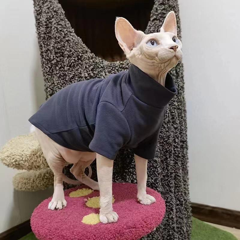 Hairless Cat Clothes Sphinx Warm Bottoming Sweater Devon Koenigs Curly Autumn and Winter Clothes