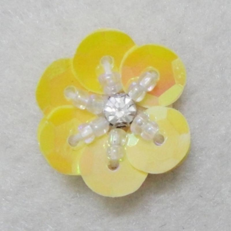 20 Pieces/lot Hand-Sewed Sequins Flower Pattern Patch DIY Clothing Shoes, Hats, Bags, Beads Sequins Applique Patch