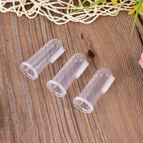 Depisuta Baby Toothbrush, Tongue Brush, Baby Finger Toothbrush, Oral Cleaning Tool for Babies, Toddlers, and Children