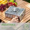 Mini Box Stove Camping Portable Outdoor Gas Stove Stainless Steel Box Stove Gas Burner Camping Cooking Supplies Accessories