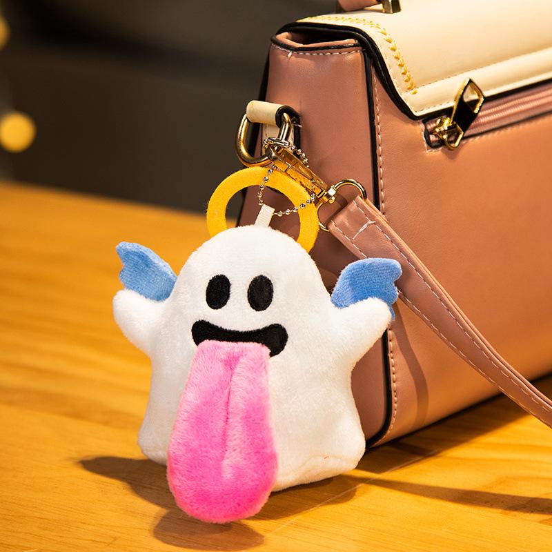 Plush Toy Cute Angel Ghost Tomato Money Bag Devil Pendant Cartoon Outfit Decoration Doll Hanging Decoration Keychain