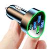 Car Phone Charger USB Type C Super Fast Charge in Car with LED Voltage Monitor for iPhone Samsung Huawei Oneplus Vivo Oppo