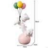 Balloon Bear Figurine Resin Statue for Cabinet TV Stand Shelf Living Room Bedroom Decor