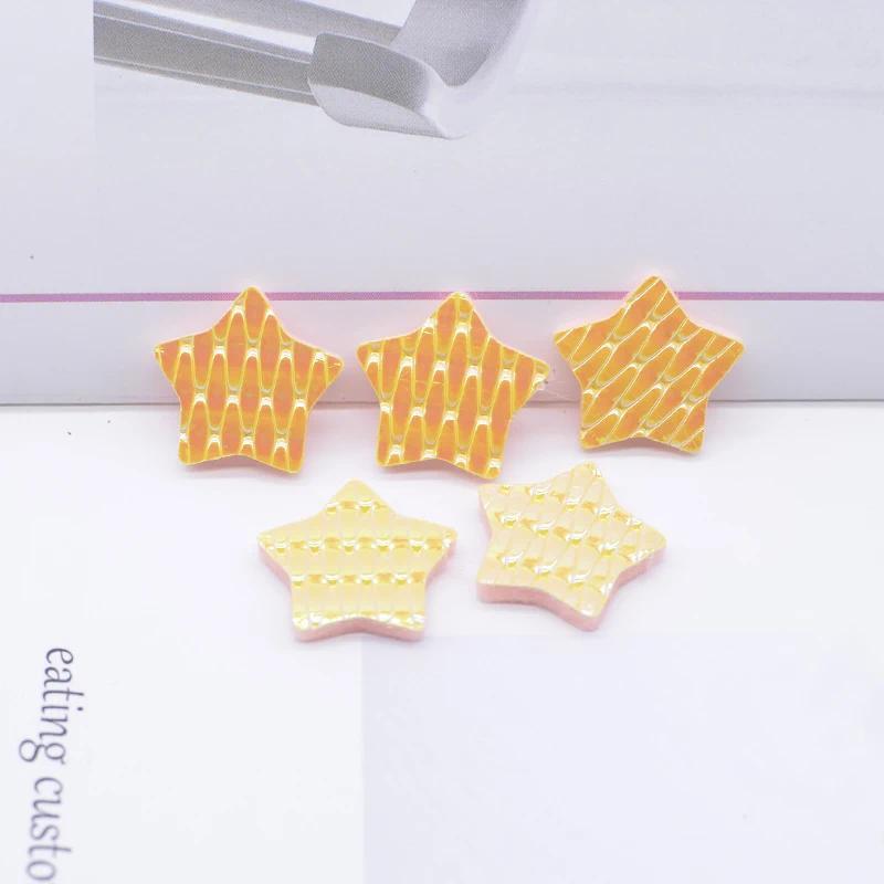 50Pcs 20mm PU Leather Star Applique for Handmade Hat Clothes Sewing Patches DIY Baby Headwear BB Clips Bow Decor Accessories