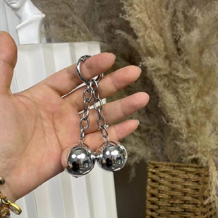 Fashion Heart Bowknot Beaded Keychain Pendant Backpack Handbag Charm Pendant Hangings Decoration Sweet Pendant Gift