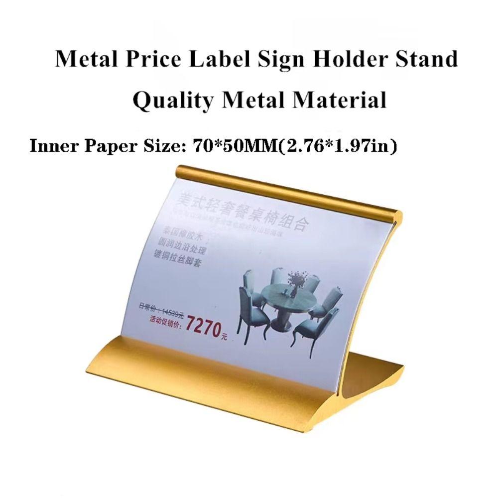 70x50mm Name Card Holder Metal Menu Sign Holder Hot Display Stand  Number Card