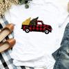Women Lady Deer Animal Cartoon Print Printing Merry Christmas Womens Clothes Shirt T Tee For Tshirt