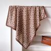 Korean Version of Sunscreen Beach Towel 91 Imitation Silk Large Square Scarf Shawl Commuting Versatile Printed Herringbone Scarf Headscarf Women