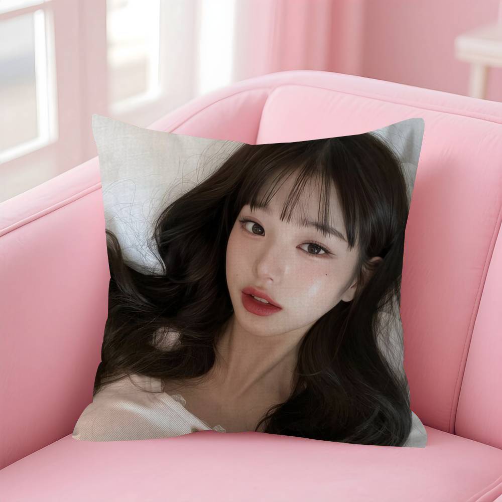 Korean idol Jang beauty W-wonyoung Pillow Anime Pillow Sofa Bed Head Pillow Cover Cushion Cover 45x45 cm Fashion