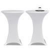Vidaxl Bar Tablecloth Ø 80 Cm, White, Elastic, 2 Pcs