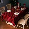 Amazon Tablecloth Theme Decorative Red And Black Checkered Christmas Day American Yarn Table Tablecloth