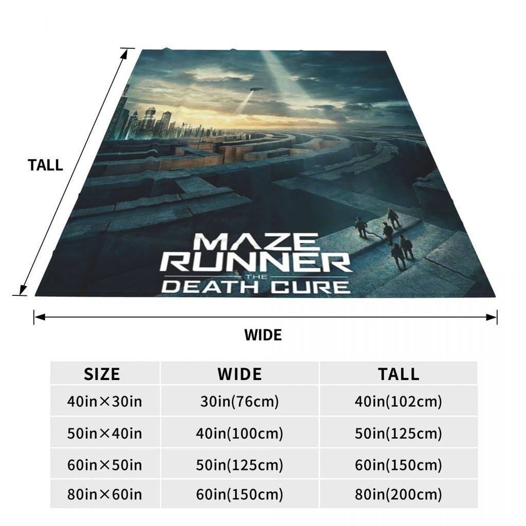 Die Auserwählten – Runner Trials Amerikanischer Film Flugzeug Reise Decken Warme Flanell Überwurfdecke Bettwäsche für Bett Wohnzimmer Reise Zuhause Sofa