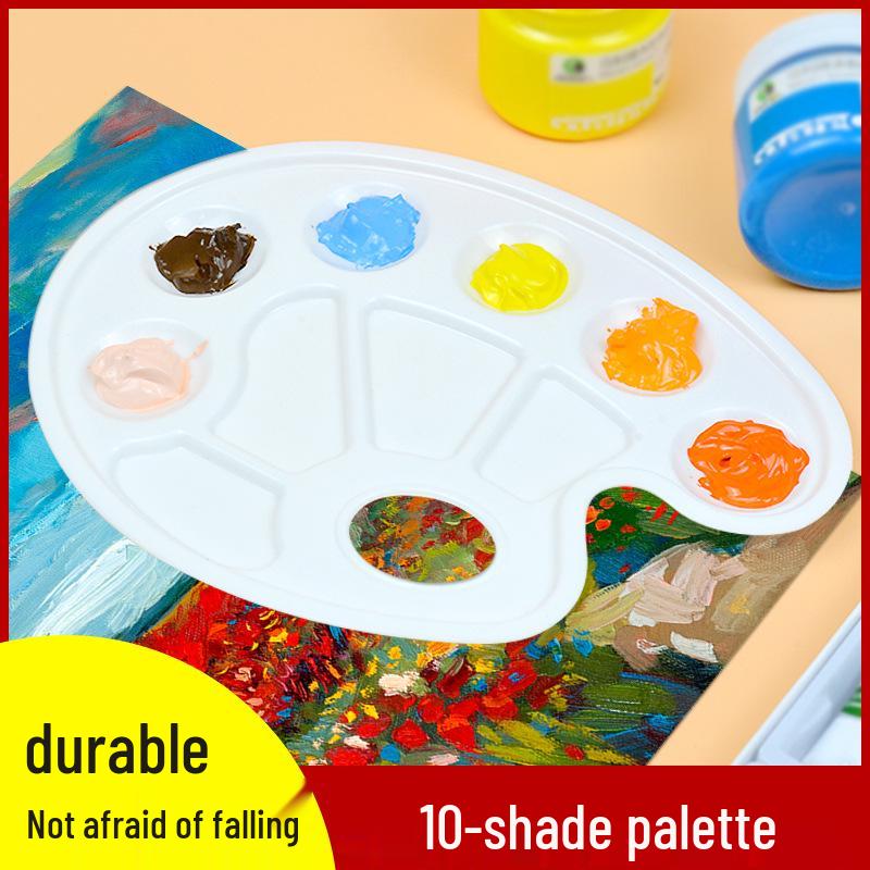 

616 Oval Plastic Paint Palette for Children, Watercolor & Acrylic Mixing Box