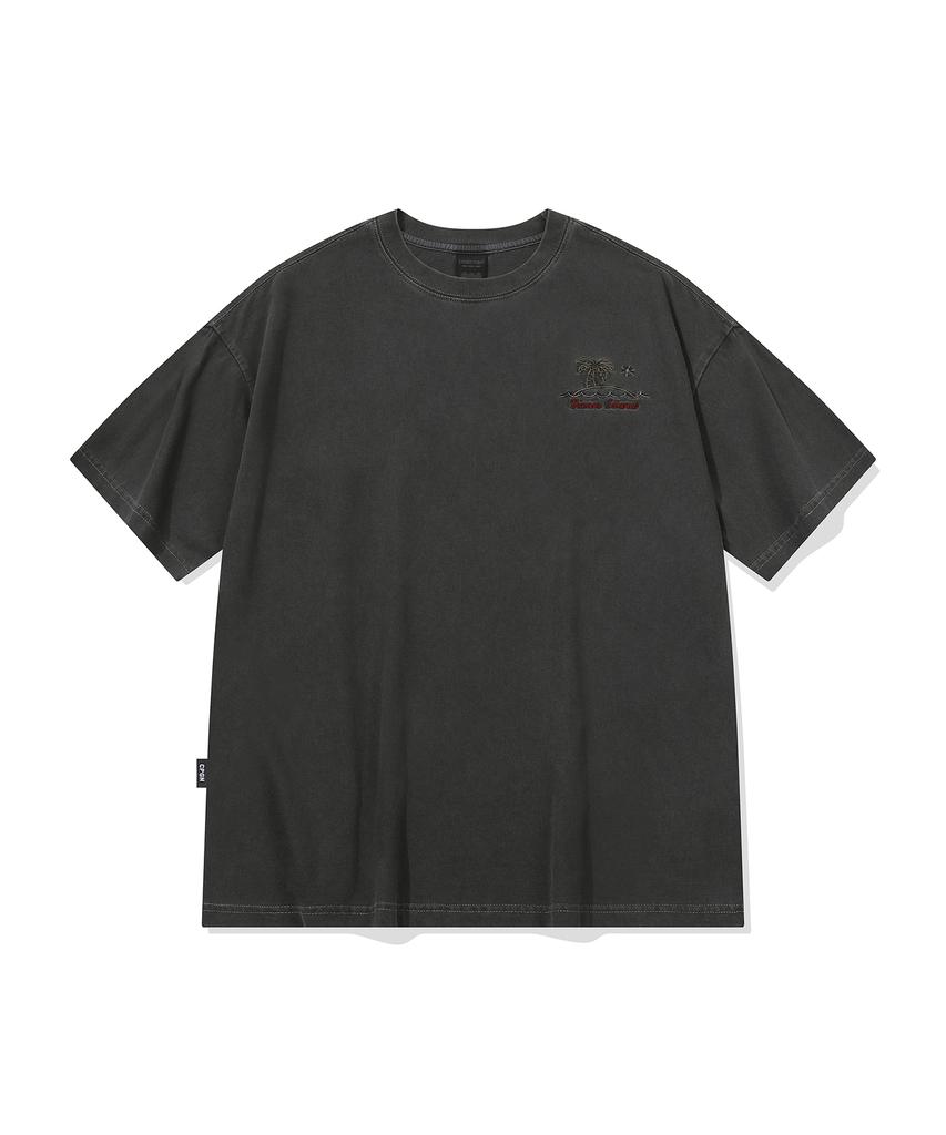 CPGN STUDIO Dream Island Pigment Short Sleeve T-Shirt Smoke Black