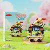 Fun Street Scene Trolley Model Toy: Interactive Building Blocks Car Display Ornament for Men & Women