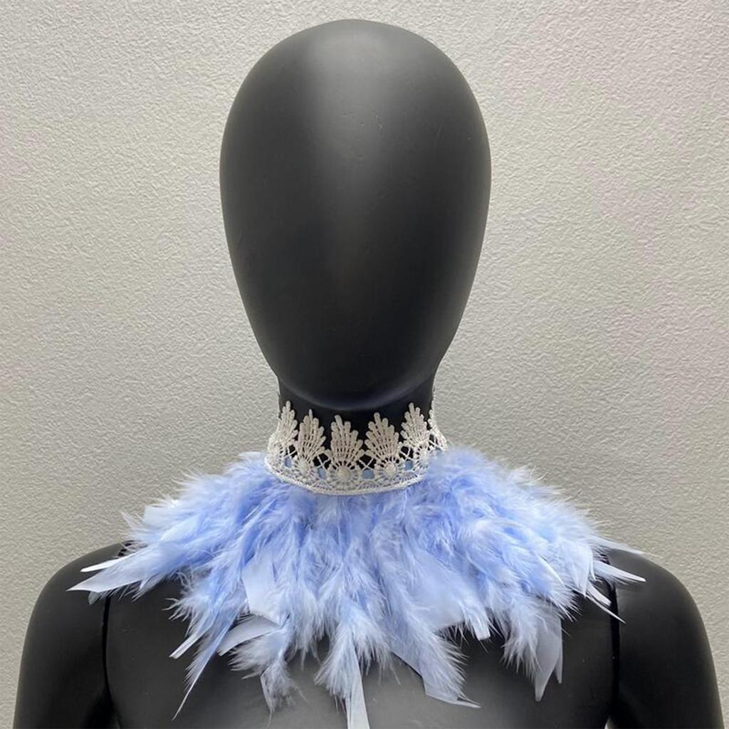 Gothic Feather Shawl Stage Makeup Ball Costume Accessories