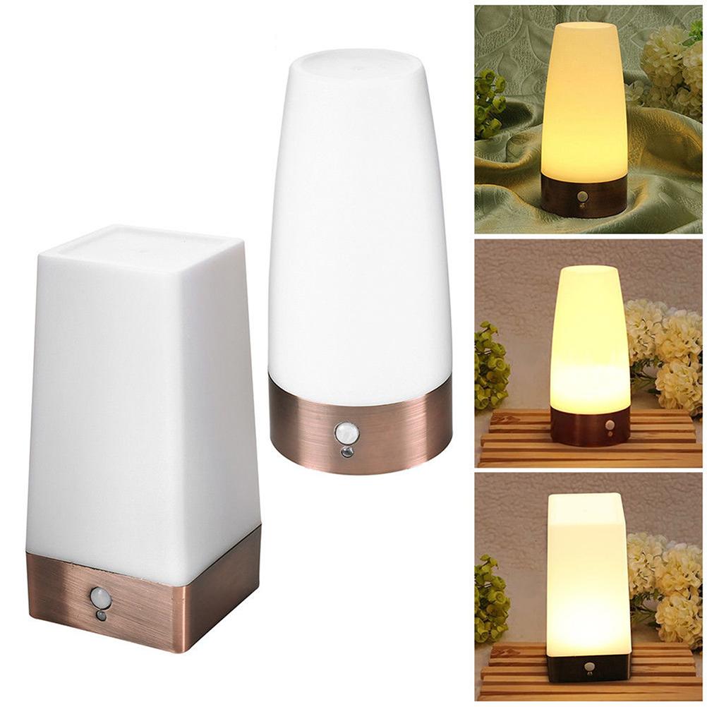 Smart Wireless Motion Sensor Night Light Battery Operated Lamp Bedside Table Desk Lamp for Bedroom