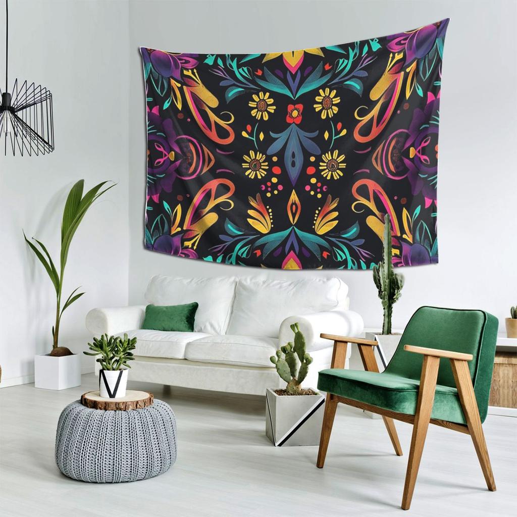 Buntes mexikanisches Muster Traditionelle und festliche Wandteppich-Dekoration Kunst Ästhetische Wandteppiche Hauswandtuch Wandbehang